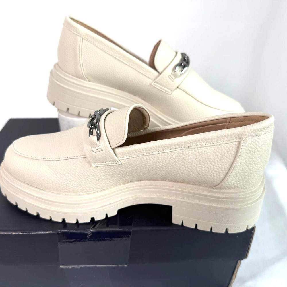 French Connection Tatiana Cream Women's Loafers Ivory Preppy Size 8.5 New